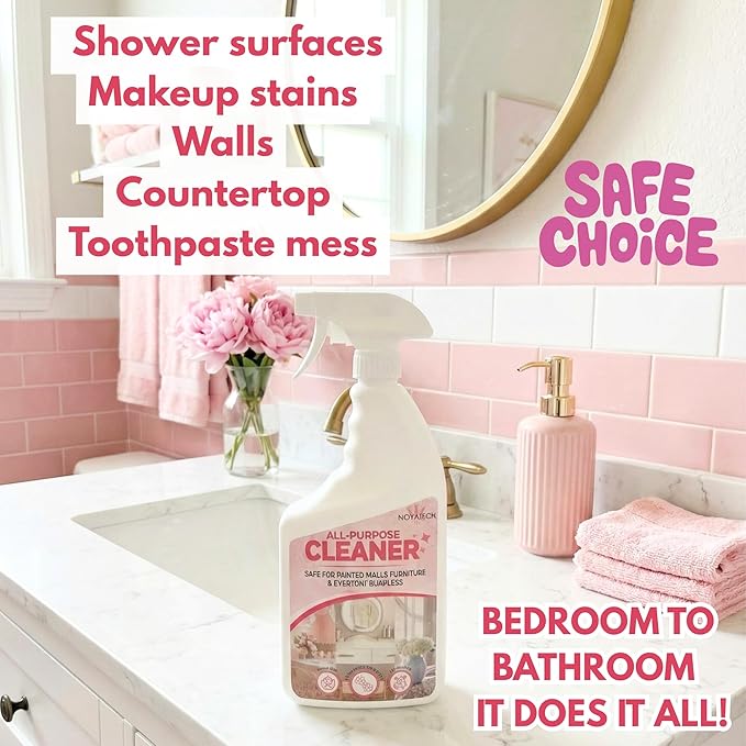 All Purpose Cleaning Spray – Non-Toxic, Pet & Kid Safe, Multi-Surface Cleaner for Walls, Furniture, Counters, Bedrooms & Everyday Surfaces. Safe cleaner for Painted or Finished Surfaces.