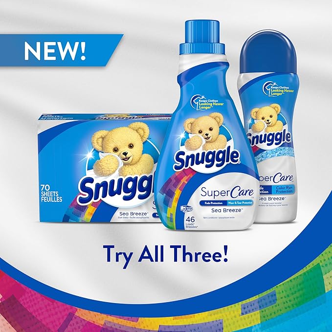 Snuggle SuperCare in-Wash Scent Booster Beads, Sea Breeze, Fade Protection and Color Run Protection, 19 Ounce