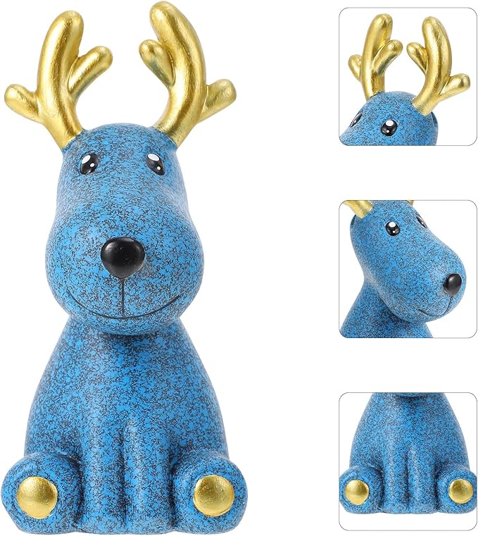 Deer Glasses Holder Resin Eyeglass Stand Desktop Ornament Eyewear Organizer Decorative Glasses Frame Display for Home Office