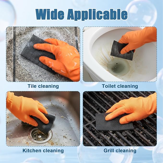 15-Pack 5.5 x 4 Flexible Scrubbing Screen for Household Cleaning, Flexible Scouring Pad, Pre-treated Abrasive Mesh Pads for Bowls Griddle Household Stain Calcium Deposits Carbon Rust Scrubber