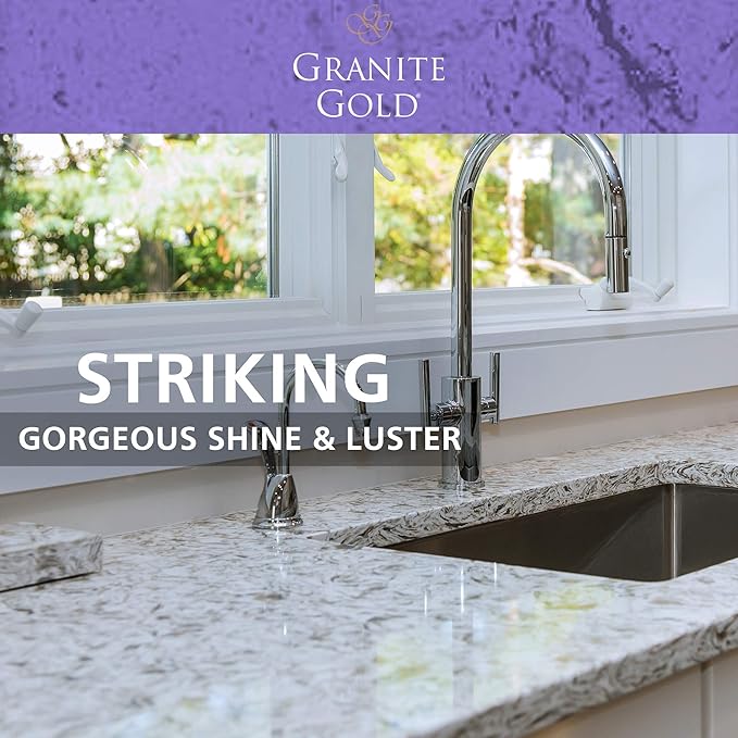 Granite Gold Clean and Shine Spray-Streak-Free Deep Cleaning & Polishing of Granite, Marble, Quartz, 24 Fl Oz (Pack of 2)