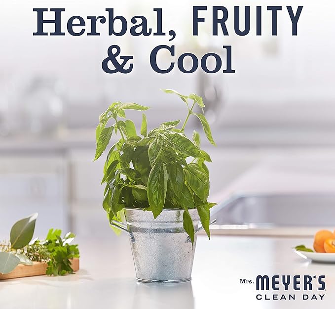 Mrs. Meyer's Clean Day Liquid Fabric Softener Bottle, Basil Scent, 32 Fl oz (Pack of 2)