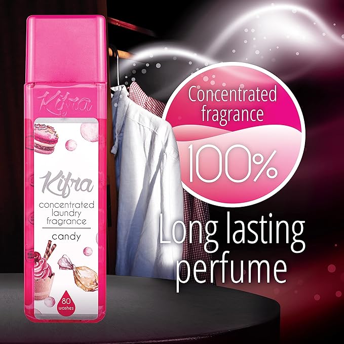 KIFRA CANDY Concentrated Laundry Fragrance 6.76 Fl Oz 200ml 80 Washing Cycles