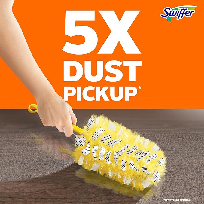 Swiffer Pet Heavy Duty Dusters Refills, Multisurface 360 Dusters with Febreze Odor Defense, 11 Count
