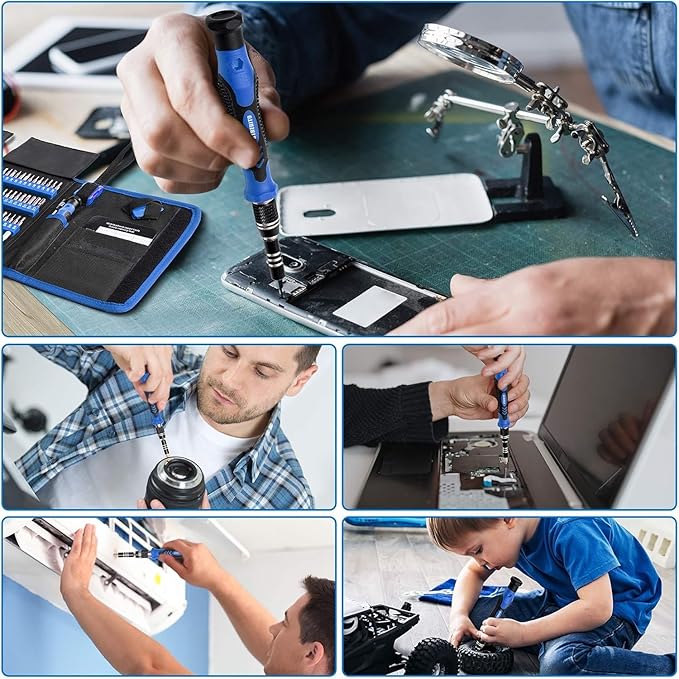 STREBITO Electronics Precision Screwdriver Sets 142-Piece with 120 Bits Magnetic Repair Tool Kit for iPhone, MacBook, Computer, Laptop, PC, Tablet, PS4, Xbox, Nintendo, Game Console