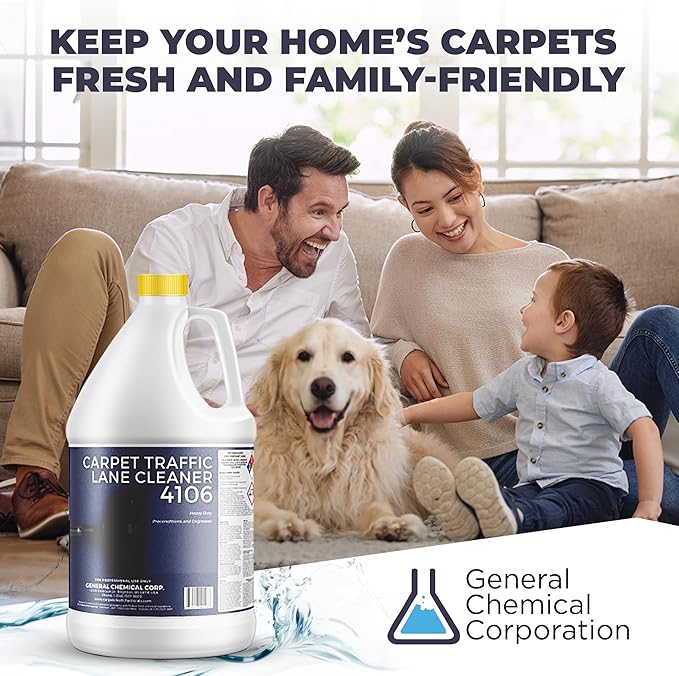 Carpet Traffic Lane Cleaner 4106 - Concentrated Carpet Pre Treatment Stain Remover - Incredible Stain Remover - Floor Covering Solution - Ideal for Industrial & Home Rug Cleaning - Case