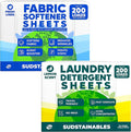 Fabric Softener Sheets for Washer bundle with Lemon 100 Strips Laundry Detergent Sheets