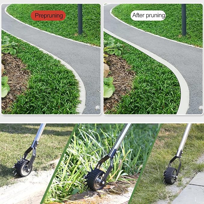 Edger Lawn Tool,Tawn Edger,Gardening Hand Tools,Hand Edger Lawn Tool Made of Stainless Steel,Adjustable Length,Ideal for Precise Grass Trimming Along Sidewalks, Garden,Driveways & Flower Bed M