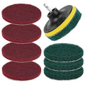 4-Inch Power Scrubber Pads Drill Attachment,Suitable for Kitchen and Bathroom Electric Diamond Brush Cleaning Kit, Including Such as Tiles, Bathtubs, Glass, Porcelain, Showers, Bathtubs and Sinks ﻿