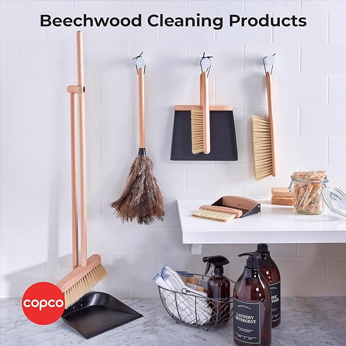 Copco Hand Cleaning Brush with Pan, Beechwood