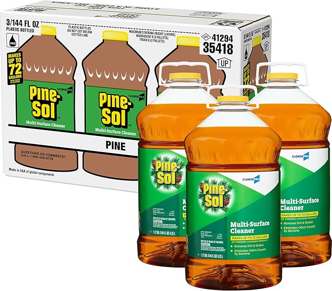 Pine-Sol Multi-Surface Cleaner, CloroxPro, All-Purpose Cleaner, Original Pine, Fl Oz, Pack of 3 (Package May Vary)