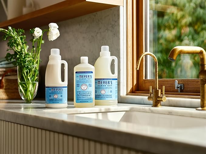 MRS. MEYER'S CLEAN DAY Ultra Concentrated Laundry Detergent,Rain Water Scent,24.3 fl oz,(Pack of 2)