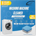Air Jungles Washing Machine Cleaner Tablets 24 Count, Fragrance Free, Deep Cleaning Laundry Washer Drum and Tub, Compatible with Front and Top Load Washer, 12 Month Supply