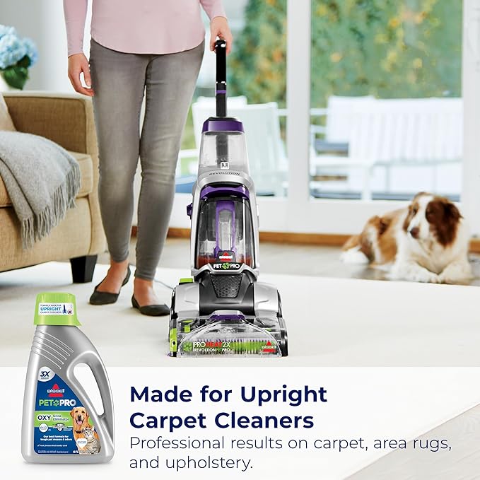 Bissell PET PRO OXY Urine Eliminator with Febreze Carpet Deep Clean Solution, StainProtect Technology, leading upright carpet cleaners, 48oz, Our best formula for pet messes & odors, (Pack of 2)