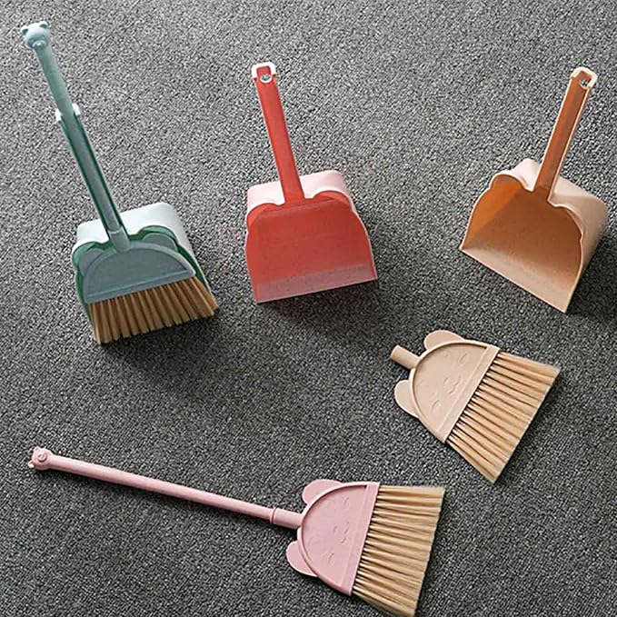 Children Small Broom and Dustpan Set Learning Sweeping Tool Broom
