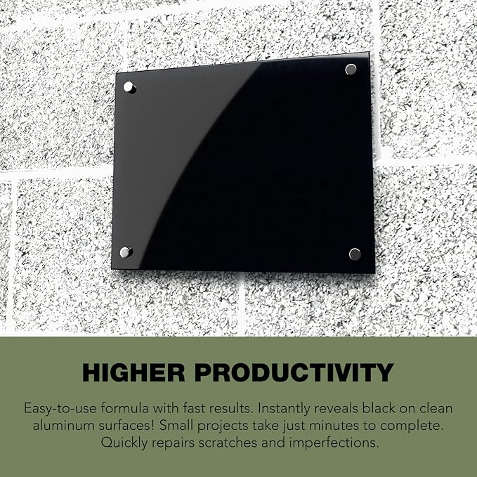 Professional Aluminum Black Metal Finish | Aluminum Black | Black Oxide Coating | Metal Blackening Solution for Restoring Scratched and Marred Areas | Fast-Drying Fast-Acting, 3.5 Fl oz.