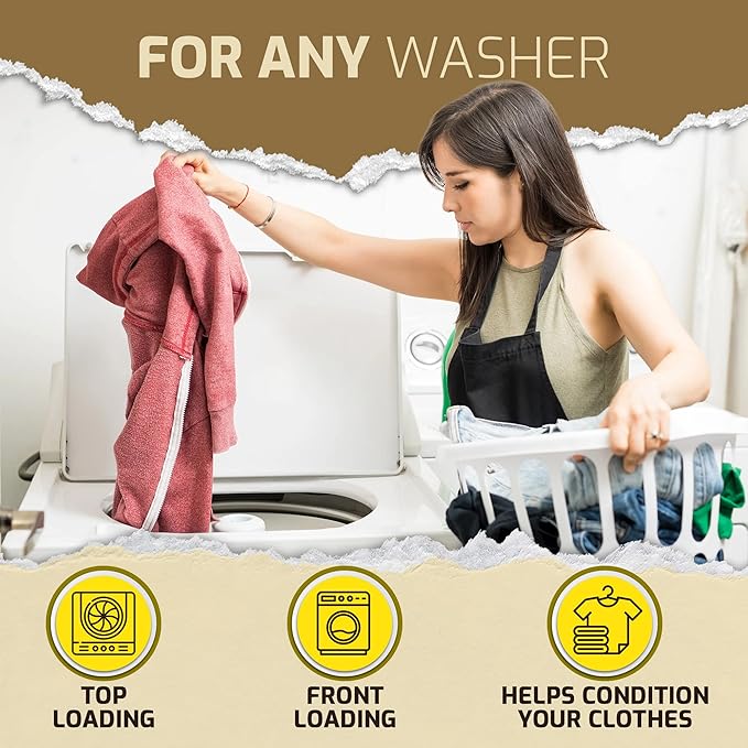 RAW BASICS Laundry Detergent Sheets, Fresh Scent, and Scent Boosters for Washer, Wild Lemon Aroma, and Dryer Sheets, 80 Bulk Loads
