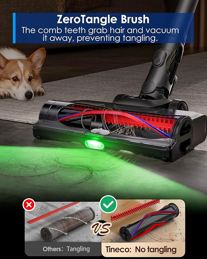 Tineco Pure ONE Station 5 Pro Cordless Smart Stick Vacuum, Automatic Dust Collection,Full-Path Self-Cleaning, 200AW Powerful Suction,ZeroTangle Brush, Up to 100 Minutes Runtime,ClogLess System