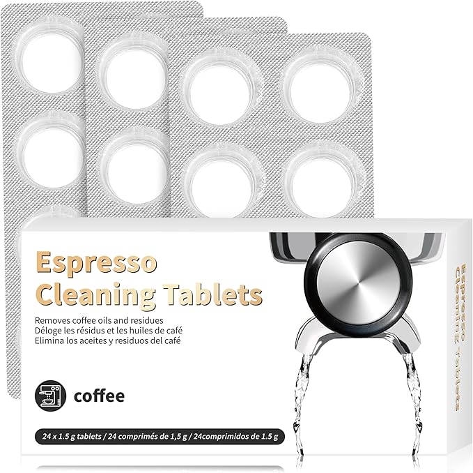 BEC 250 Espresso Machine Cleaning Tablets 24 Count, Coffee Maker Cleaner, Compatible with BEC 250 Espresso Machine, Coffee Oil & Residue Remover