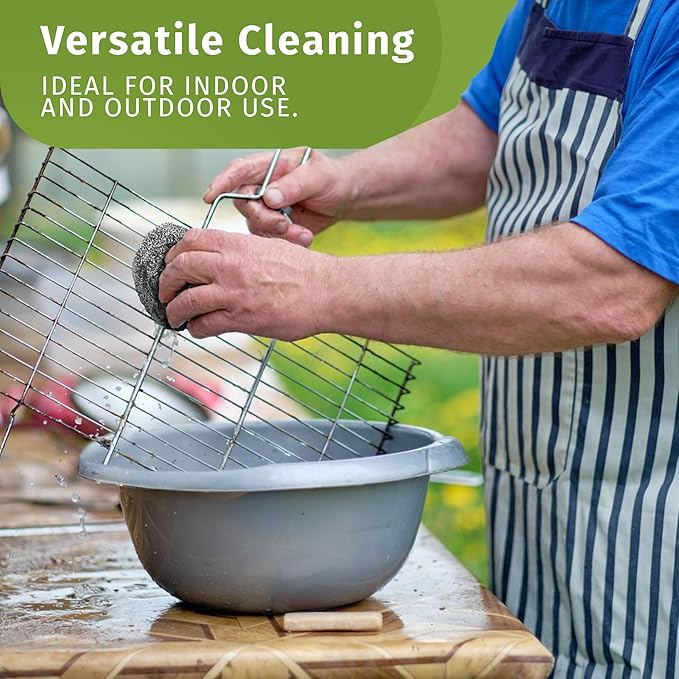 Stainless Steel Scouring Pads - 12 Pack - Steel Wool Scrubbers for Pots, Pans, Dishes & Grills