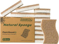 Natural Kitchen Sponge,12 Pack Kitchen Dish Sponge with Coconut Fiber and Compostable Cellulose, Natural Household Cleaning Sponge for Dishes,Pots,Sinks
