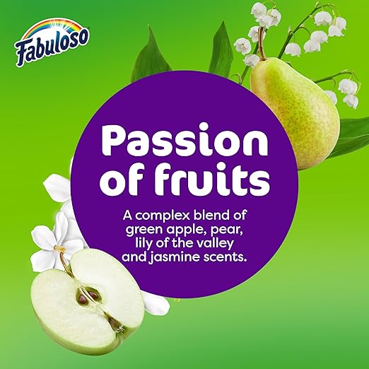 Fabuloso 2X Multi-Purpose Cleaner, No Rinse Floor Cleaner, Long-Lasting Freshness, Passion of Fruits Scent, 128 fl oz