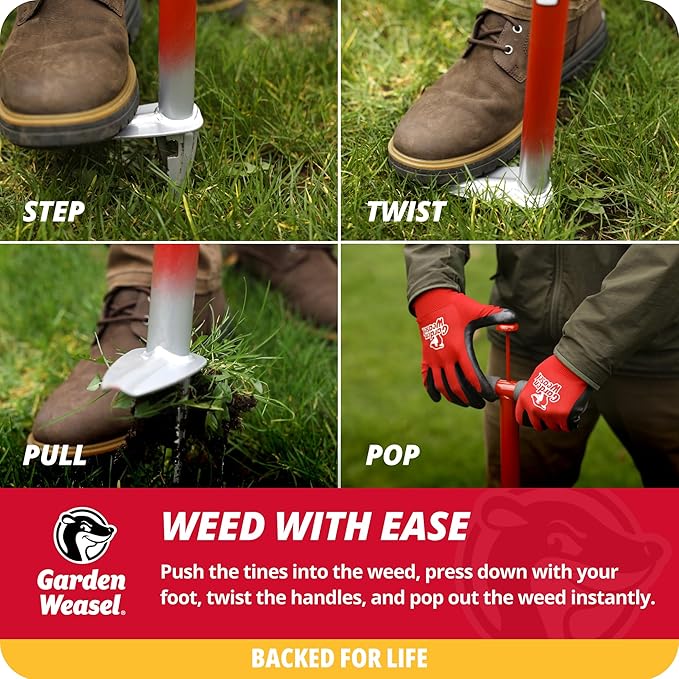 Garden Weasel 2-Piece Weed & Edge Kit | for Easy Weed Removal and Sculpting Garden Beds, Patios, and Sidewalks | Gardening Bundle for Lawn Care | 90710-A