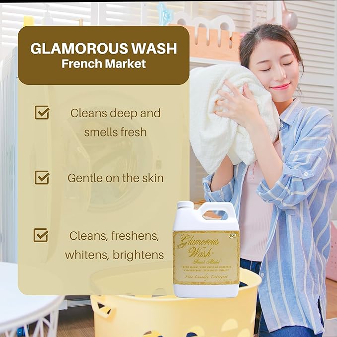 Worldwide Nutrition Bundle Compatible with Tyler Glamorous Wash French Market Scent Fine Laundry Liquid Detergent - Luxury Liquid Laundry Detergent - 907g (32 Fl Oz) Container with Keychain