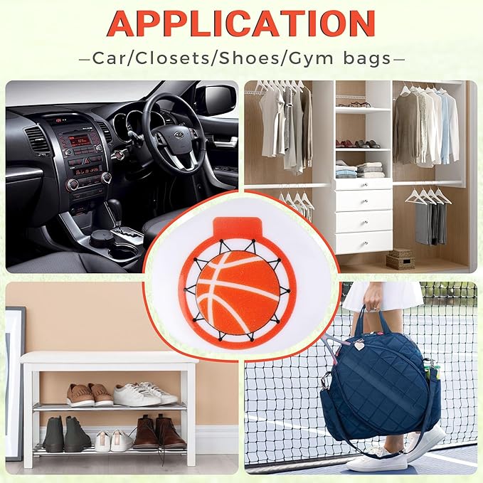 Knixmax Versatile Deodorizer Balls for Shoes Gym Bags Home Freshener for Closets Lockers Odor Eater Eliminate Unpleasant Scent Cologne Basketball