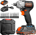 VEVOR Impact Driver, 1/4 Inch, 2800 RPM Max Speed, 20 V Brushless Motor, Electric Cordless Impact Driver Kit with Battery and Charger, 20 Bits, LED Work Light, for Furniture, Electrical, Home Repairs