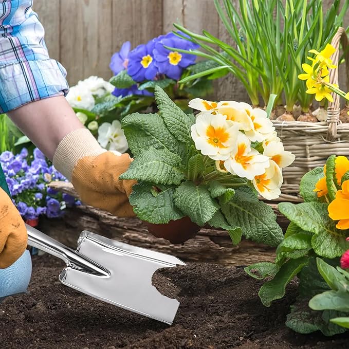 Garden Shovel Hand Trowel, Heavy Duty Stainless Steel Gardening Tools, Spade Shovel for Diligent Farmer Soil Planting Digging Transplanting