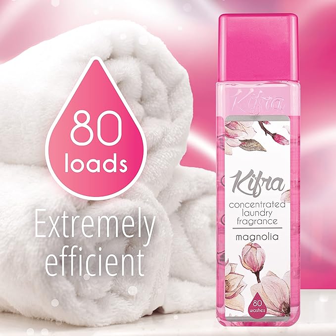 KIFRA MAGNOLIA Concentrated Laundry Fragrance 6.76 Fl Oz 200ml 80 Washing Cycles