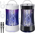 2 Packs Indoor Electric Bug Zapper with Fan, 2-in-1 Plug-in 1500V High Voltage Mosquitoes Killer with Hanger, Small Fly Insects Lamp Trap Catching Moth Gnat Fruit Flies, White & Black