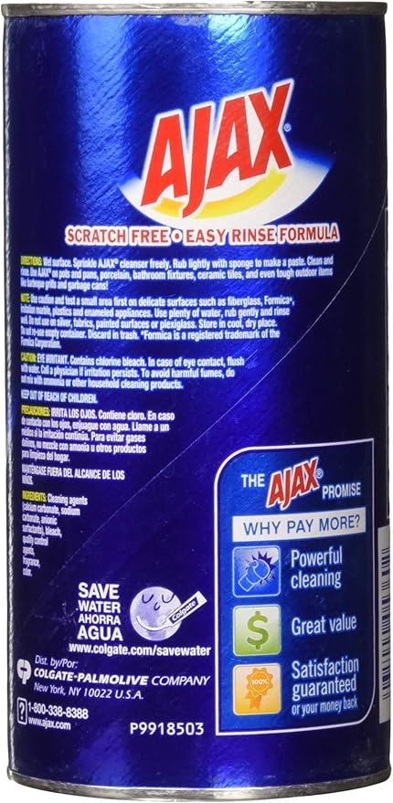 Ajax Powder Cleanser with Bleach, 14 oz (396 g) (2 Pack)