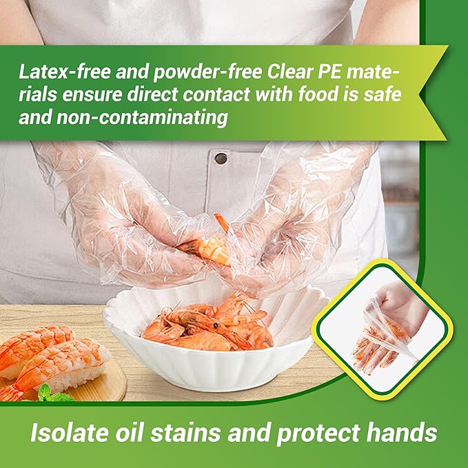 Disposable Plastic Gloves Food Handling Service Gloves Disposable For Cooking