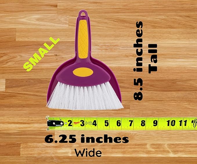 Cadet Home Solutions Broom Mini Hand Whisk and Snap-on Dustpan Set (1, Small)