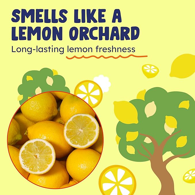 Originally Yellow USA Made Lemon Natural Dish Soap | Hypoallergenic Soap Great For Sensitive Skin as well as Pet & Baby Safe | Bulk 3 Pack