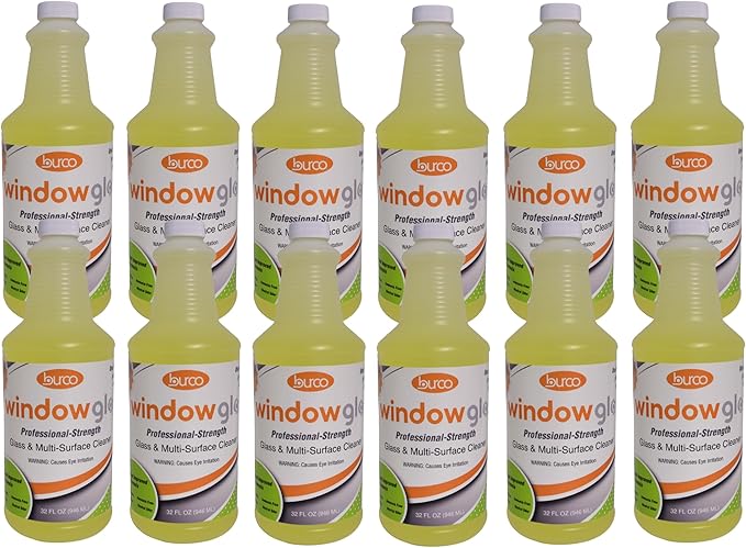 Burco Window Glo Glass and Multi-Purpose Cleaner (32oz 12 Pack)