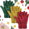 Patelai 3 Pairs Microfiber Plant Dusting Gloves Leaf Cleaning Gloves for Indoor Plants, Blinds, Furniture, House (Brown,Dark Green,Dark Red,Medium)
