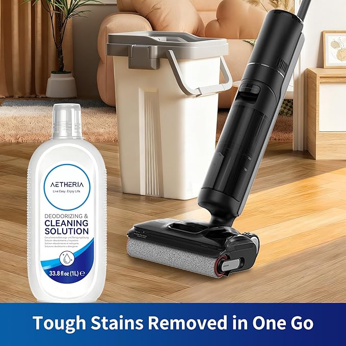 Floor Cleaning Solution Compatible With Tineco, Suitable With All Robot Vacuums with Mopping and Cordless Wet/Dry Vacuum Mop Cleaner,Deep Cleans for Multiple Hard Floors,1 Bottle (1L / 33.8 Fl Oz)