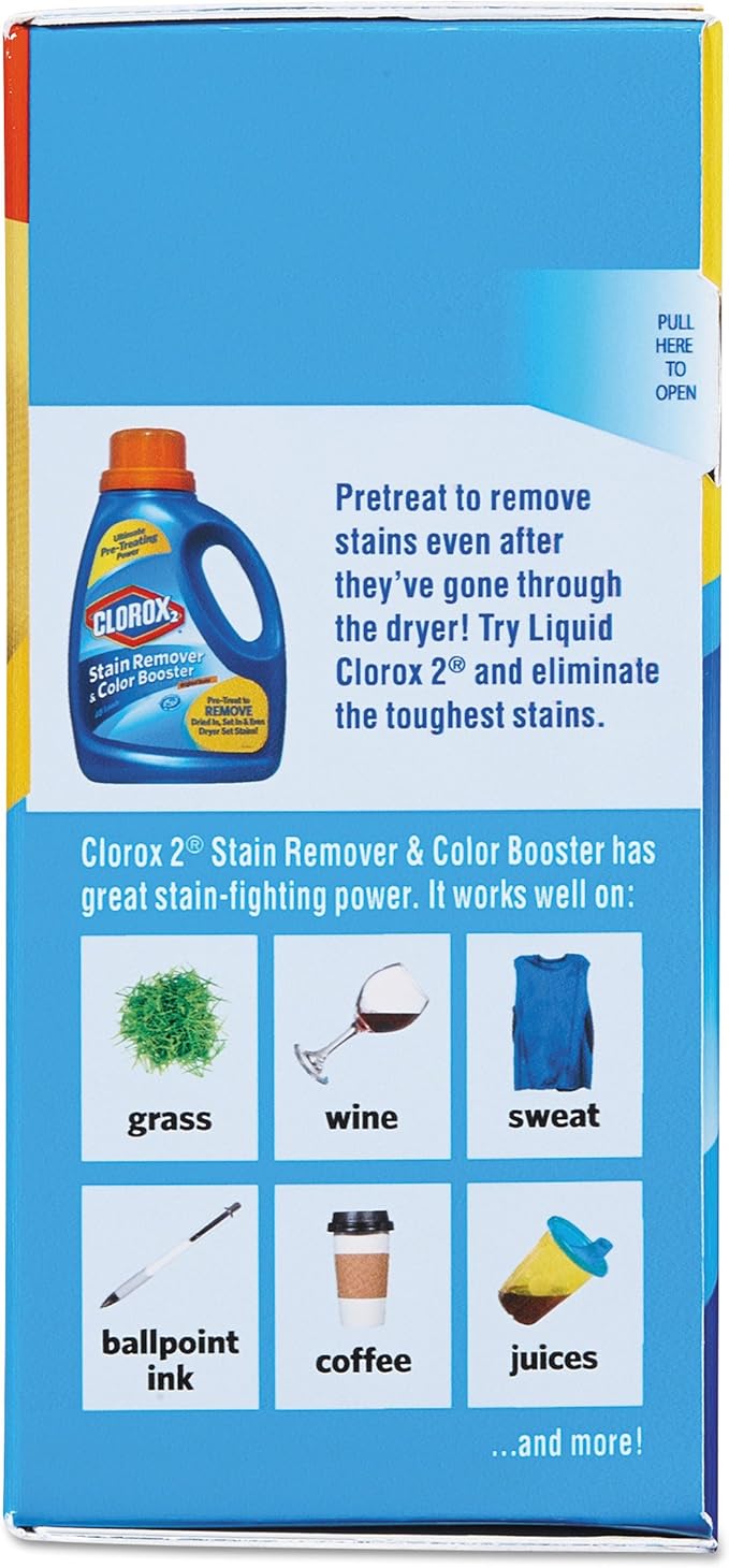 Clorox 2 03098 Stain Remover and Color Booster Powder, Original, 49.2oz Box (Case of 4)