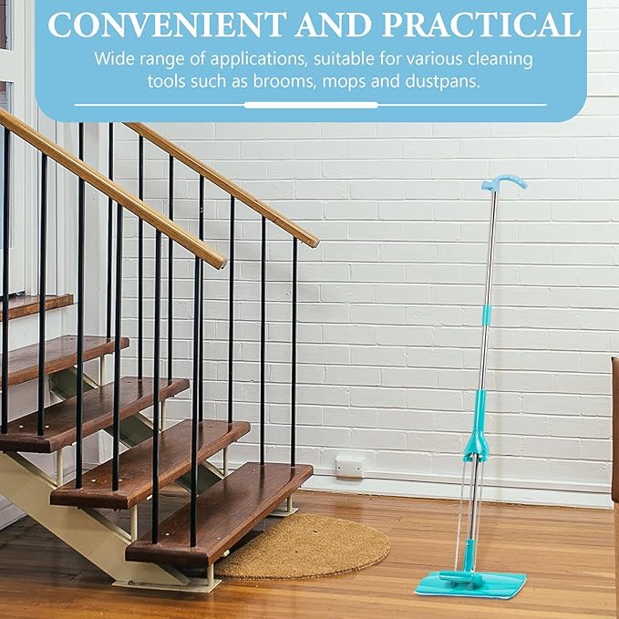2pcs Broom Handle Grip Replacement 19mm Light Blue Dustpan Stick Sleeve Home Cleaning Accessory for Sweeping Broom and Dustpan Handles