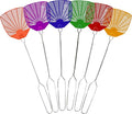 Supreme Bug & Fly Swatter 6-Pack – Braided Metal Handle 6 Pack Fly Swatters, Multi Pack Colors, – for Indoor/Outdoor – Flyswatter
