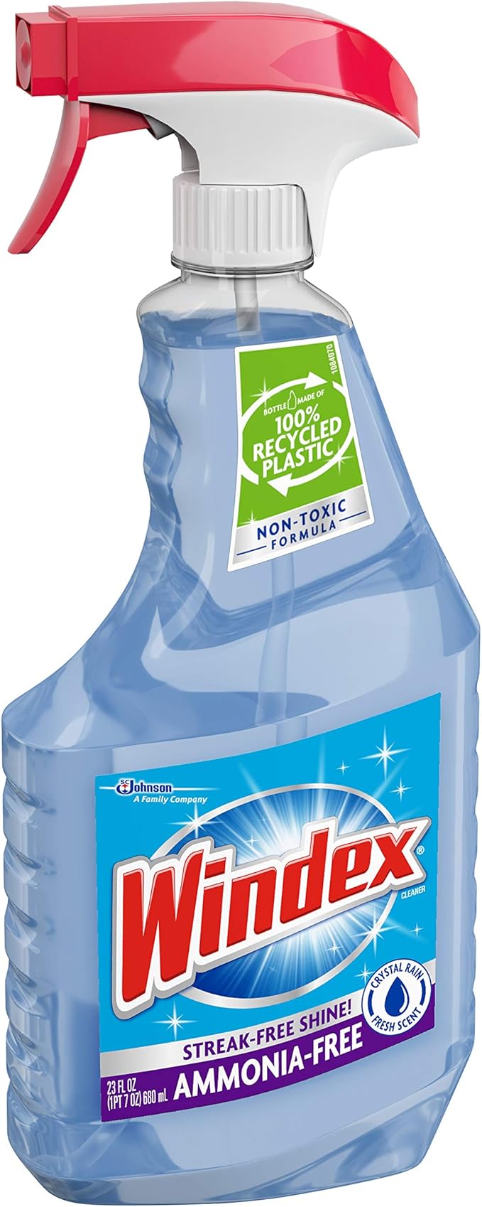 Windex Crystal Rain Glass Cleaner Spray, 6 ct, 23 fl oz