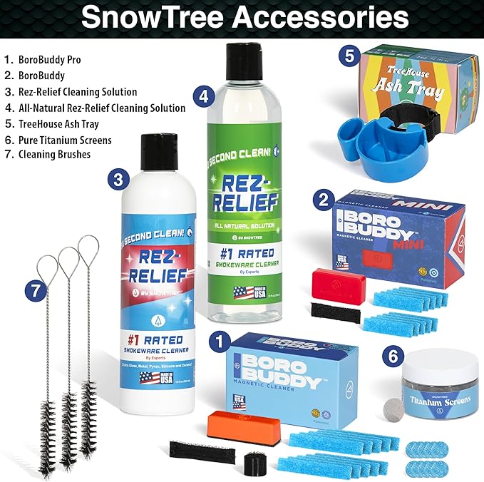 SNOWTREE - Rez Relief Glass Cleaner Solution for Glass, Ceramic, Metal & Silicone - 3 Pack 12 Fluid Oz Bottle - Refreshing Citrus Scent Glass Cleaner Liquid - Removes Stains & Smells