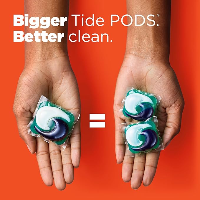 Tide Hygienic Clean Heavy 10x Duty Power PODS Laundry Detergent Pacs, Original, 25 count, For Visible and Invisible Dirt (Pack of 2)