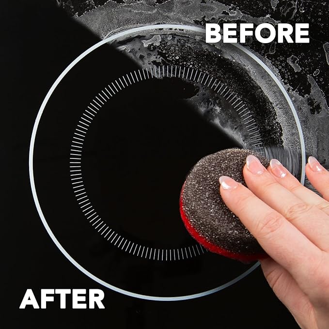 Weiman Cooktop Cleaner Paste, Easily Remove Burned-On Food, Grease and Watermarks, Leaving Your Glass Cook Top Sparkling