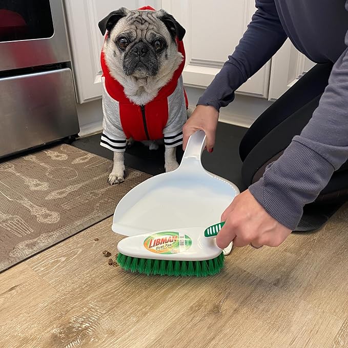 Libman Dust Pan and Brush Set | Portable Cleaning Brush | Mini Broom and Dustpan | Handheld | 2-Pack