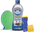 Bar Keepers Friend Cooktop Cleaner + Scraper + Dish Fish - Multipurpose Liquid Stovetop Cleanser, Safe for Use on Glass or Ceramic Cooking Surfaces, Copper, Brass, Chrome, Stainless Steel & Porcelain