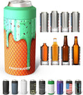 Frost Buddy Universal Can Cooler - Fits all - Stainless Steel Can Cooler for 12 oz & 16 oz Regular or Slim Cans & Bottles - Stainless Steel (Mint Chocolate)